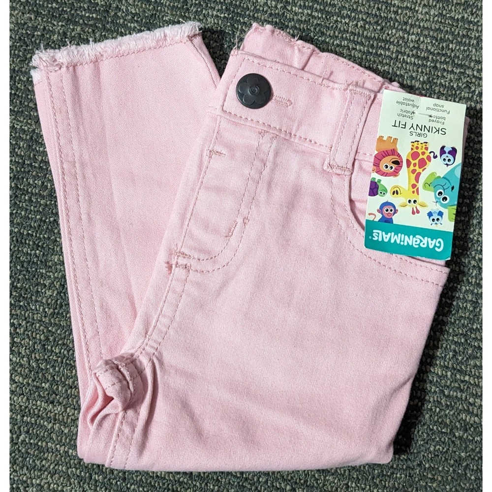 Pink Skinny Fit Pants 18 Months‎ Garanimals Girls Frayed Hem Adjustable Stretch